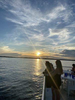 Sunset from the vessel.