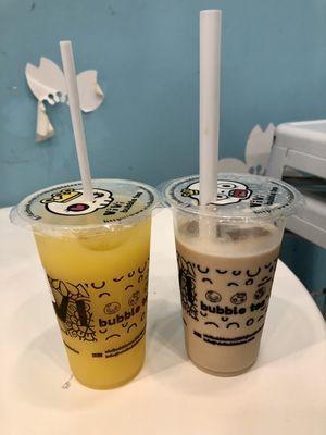 Passionfruit Yakult and Milk Tea