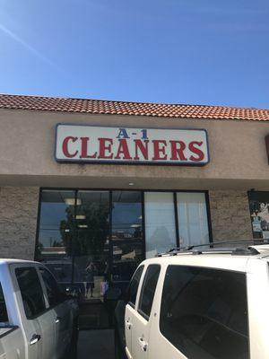 Front of the cleaners.