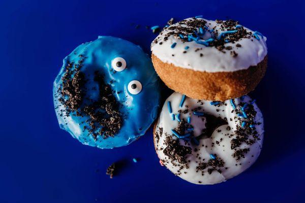 Cookie Monster donuts