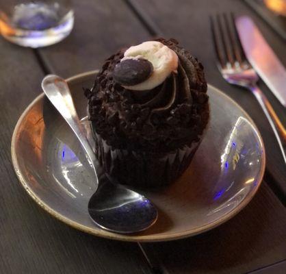 GF Tuxedo cupcake