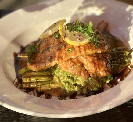 Lemon chicken with pesto