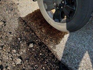 Oil on the ground, not in my truck.