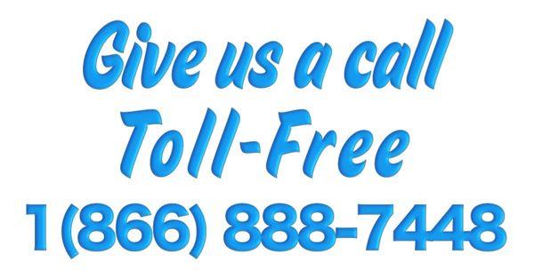 Our all-new toll-free number for reaching us during normal business hours.