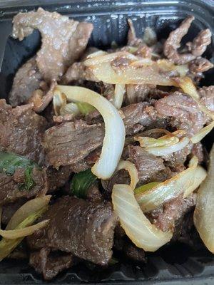 Bulgogi, Korean style beef and onions. What's better than that?