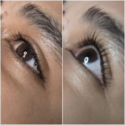 Lash lift is like a perm for your natural lashes. Lasts from 6-8 weeks!