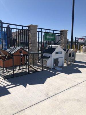 Chicken coops. High rent style.