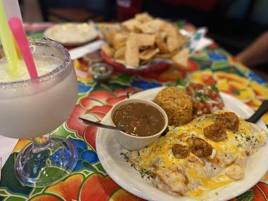 Seafood enchiladas