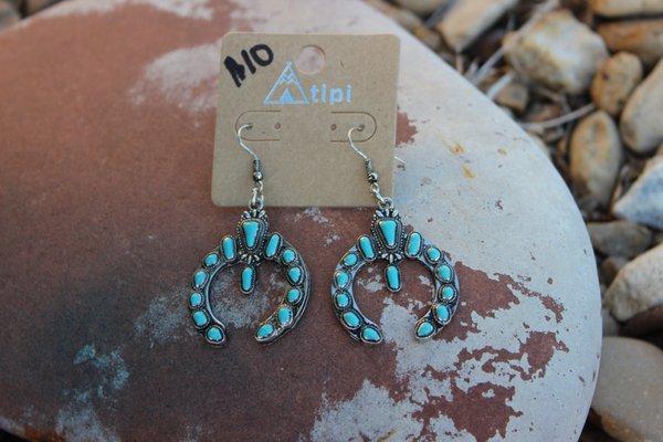 Gorgeous Navajo inspired Naja earrings available at an affordable price.