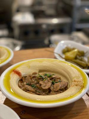 Sautéed mushroom Hummus bowl (Pitriot)