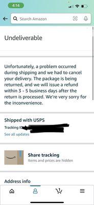 Again, USPS. If you're not gonna do the job right, don't try to do it