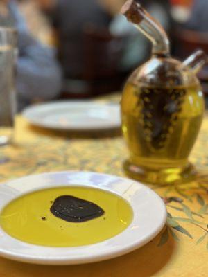 Olive oil and vinegar to start with some fresh bread