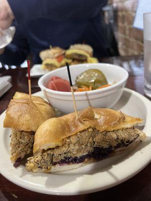 Stewed chicken sandwich ($13.50)