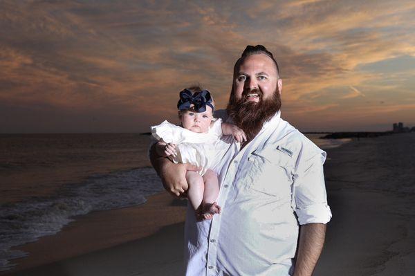 Sunset family photography. Daddy's little girl.