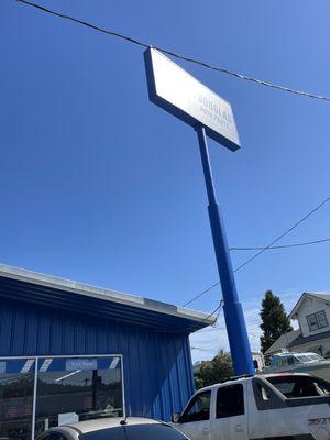 Carquest sign you can see from the main road