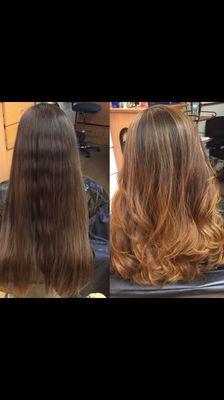 #beforeandafter #balayage #kathytaylorhair