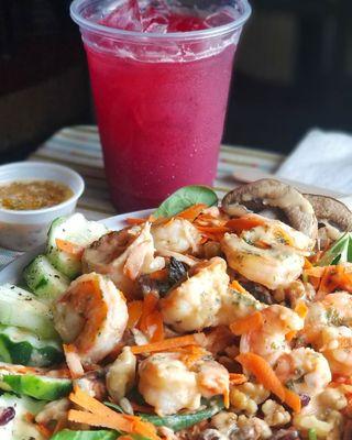 Pescatarian shrimp salad.