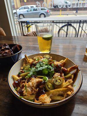 LOBSTER fries which are layered with lobster