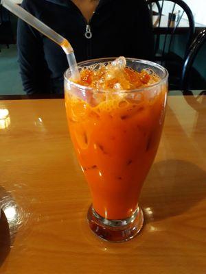 Thai tea, after mixing it. Sorry, I should have taken a picture BEFORE mixing it. ;)