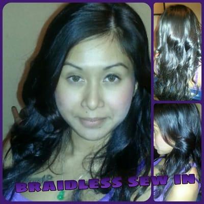 Braidless sew in