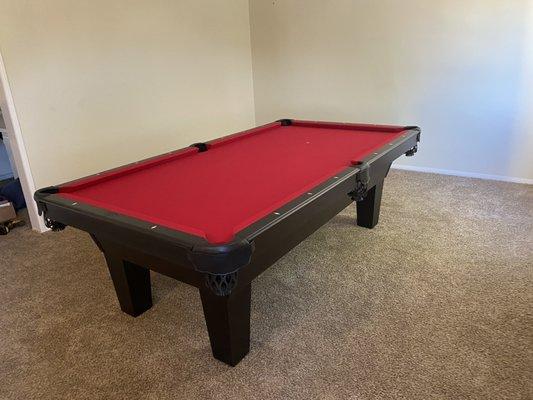 Olhuasen pool table and install.