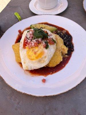 Tamales and eggs