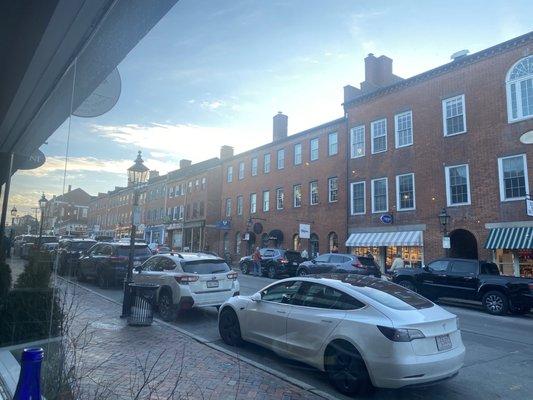 The view of the street from the front window.