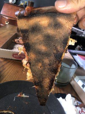 Burnt pizza