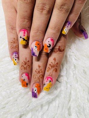 Halloween short nails