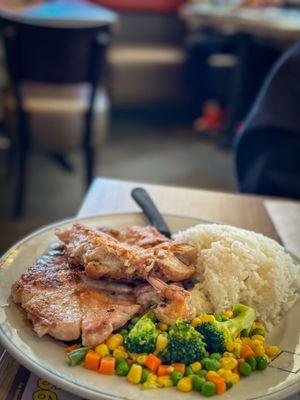 chicken steak with rice