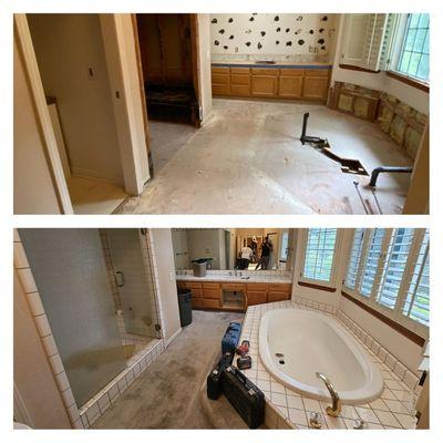 bathroom demo in sand canyon