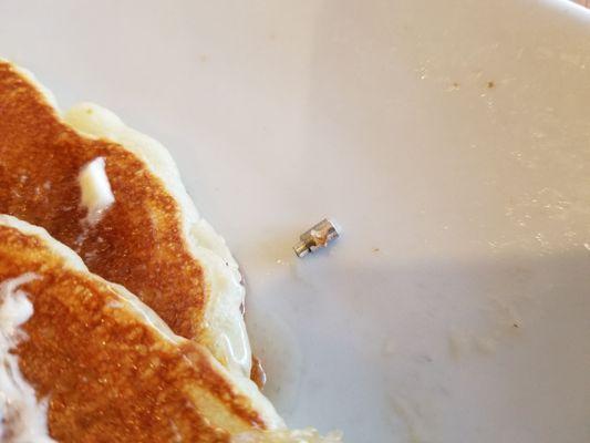 Piece of metal found in my pancakes...