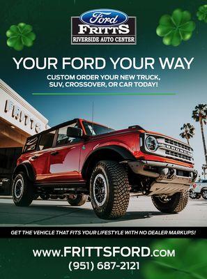 Custom Order Your New Ford with Us!