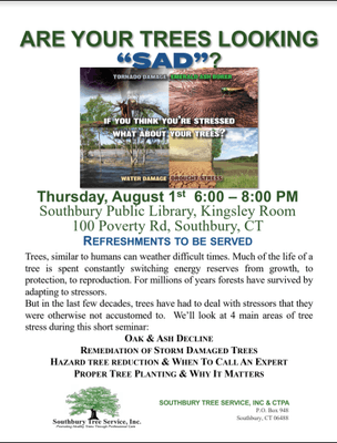 Come to our event on August 1st at the Southbury Library