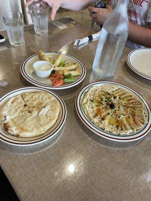 Hummus and Crispy Cheese Rolls! Delicious