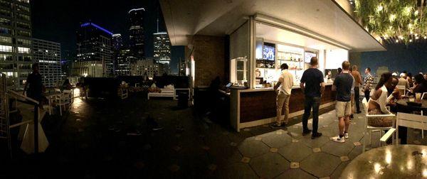 Pano of the rooftop bar