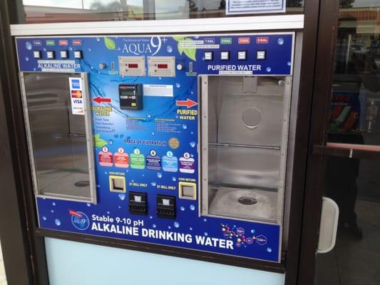 24 hour vending unit for both filtered and alkaline water.