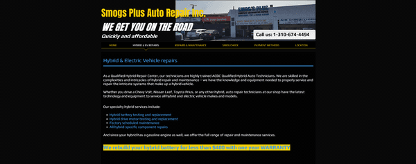 CERTIFIED HYBRID AND ELECTRIC VEHICLE REPAIR