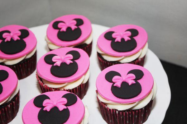 Cupcakes for your party. Minnie mouse theme. Provided by Arabella's Castle