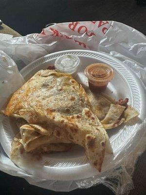 Marinated Pork Quesadilla