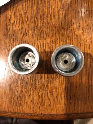 Damaged vs replacement wheel lock