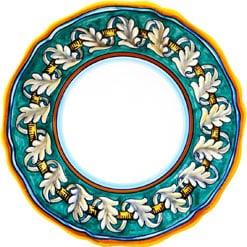 Hand painted dinner plate from Deruta, Italy