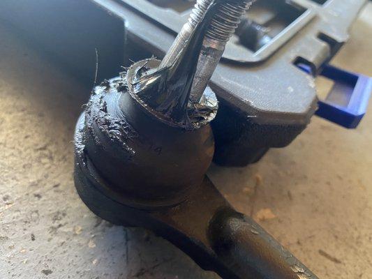 Tie rod end was only a year old with 1600 miles