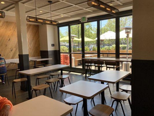 Dining room and outdoor dining area.