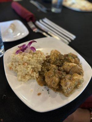 Chicken Piccata with Homemade Risotto