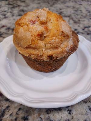 cranberry cherry muffin served during tea