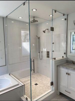 Glass Shower Enclosure Installation by Maxi Glass