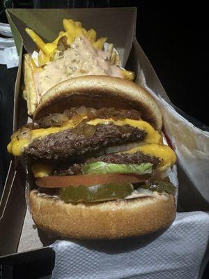 Double Double Animal Style + Whole Grilled Onion