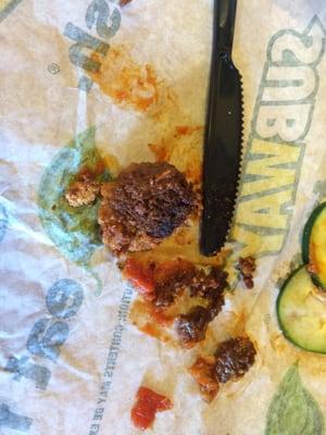 Subway in Hernando serving old, dry and burned meatballs to my kids