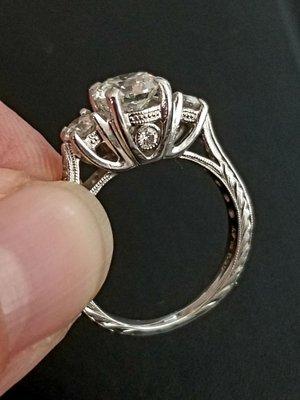 I can't be happier by the amazing work they did on my 12 yr old engagement ring. Looks brand new!